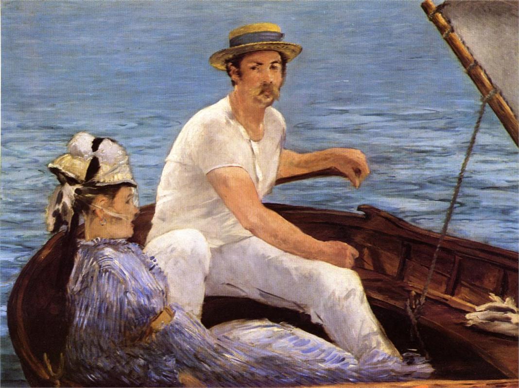 Boating, 1874 - Edouard Manet Painting
